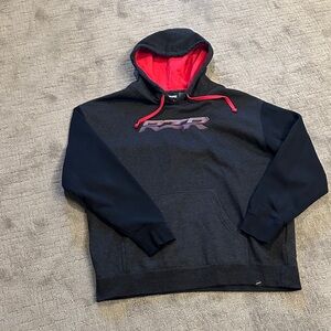 Stylish Black and Red Men's Hoodie Polaris rzr